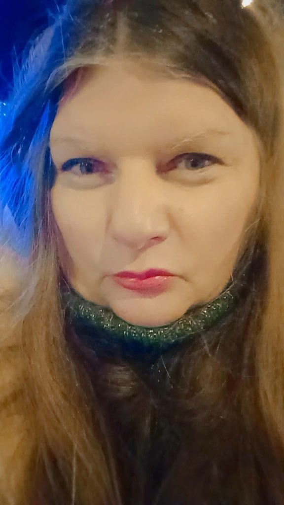 Closeup of a middle aged European woman 